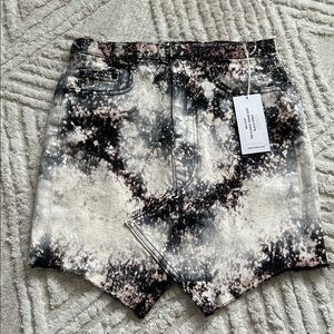 NWT Cotton citizen the classic denim skirt in black spray
